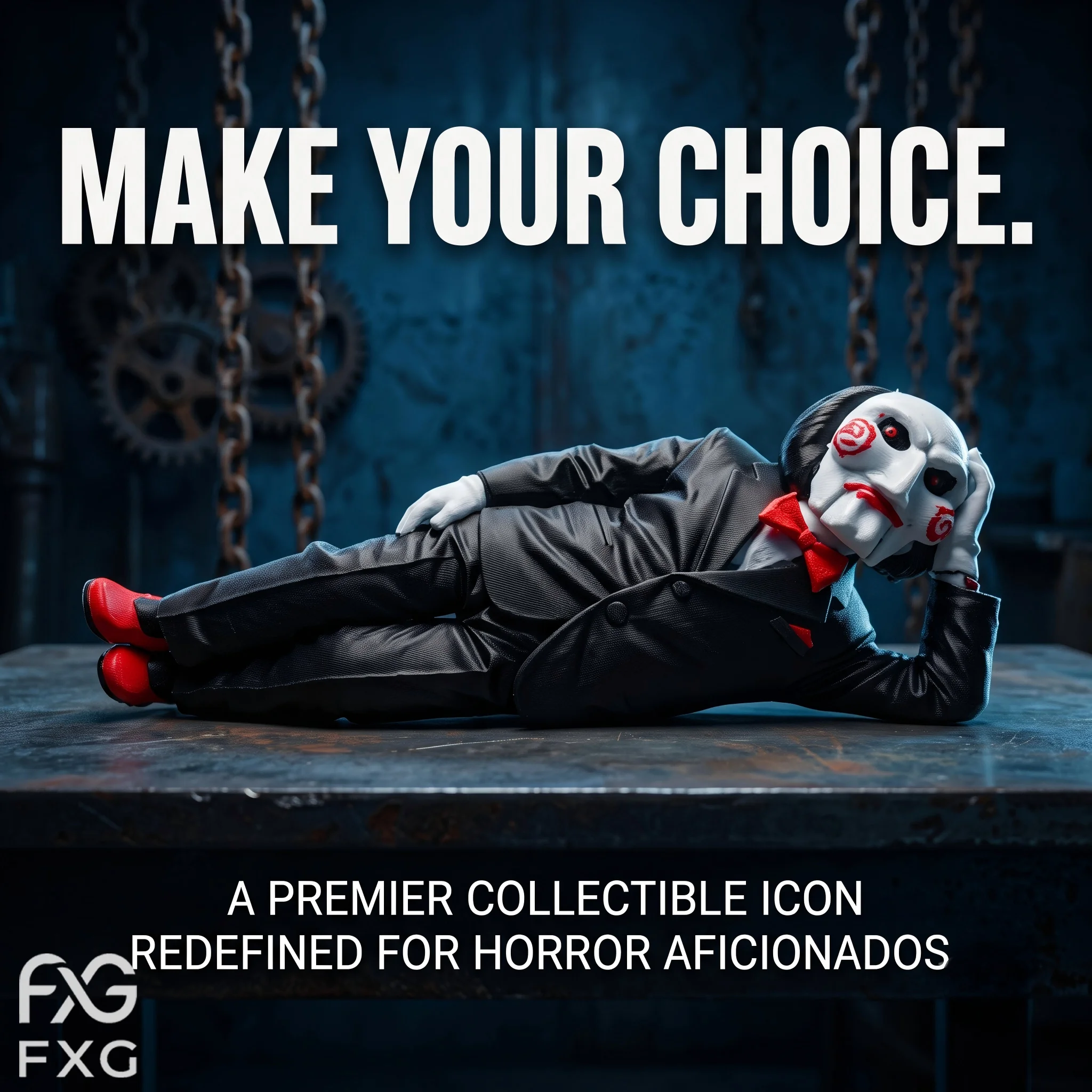 Creepy Swirl Mask Suit Figurine, Lying Horror Style Desktop Sculpture, Premium 3D Printed Ornament, Dark Tone Table Decor for Ga