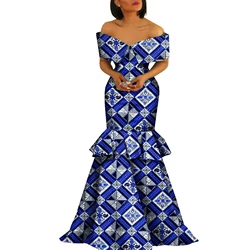 African Wax Print Dress for Women Party Wedding Dress Elegant African Clothes Women Dashiki