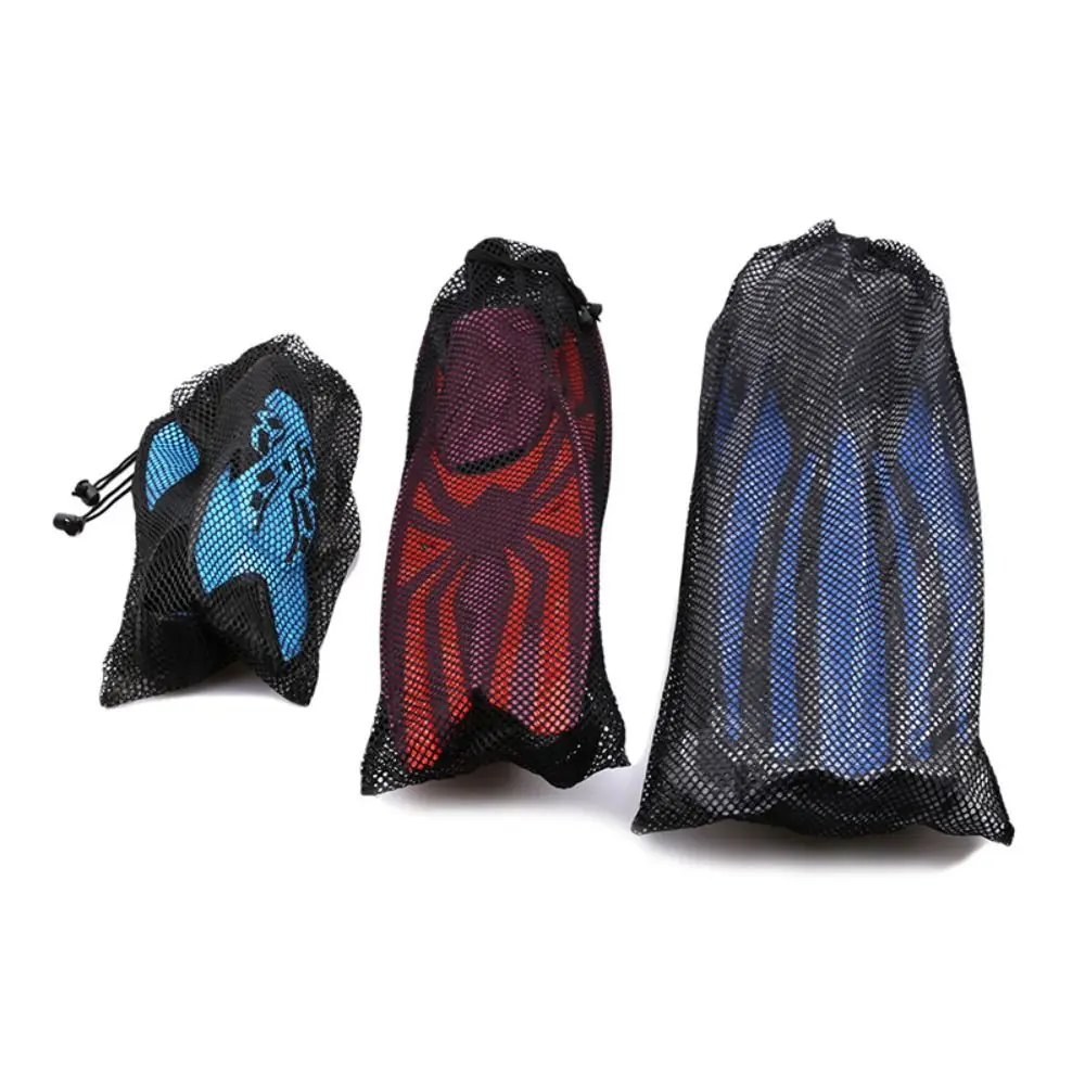 Quick Drying Diving Mesh Bag Fins Footwear Device Organization Snorkeling Storage Sack Black Breathable Diving Drawstring Bag