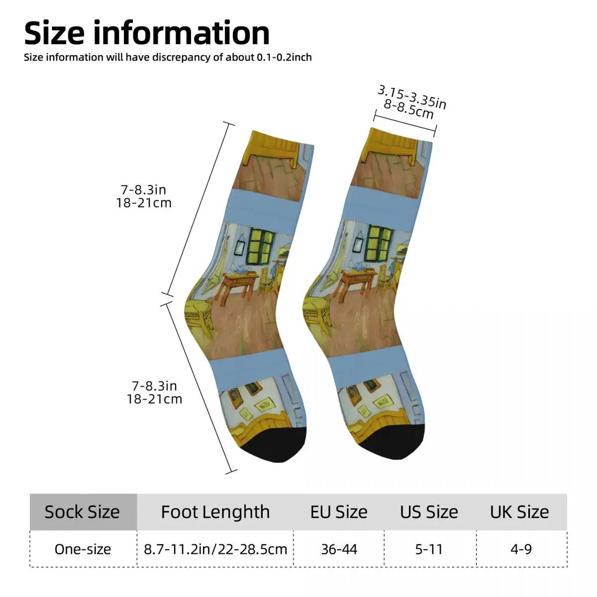 Calcetines Van Gogh para dormitorio en Arles, medias coreanas, calcetines antideslizantes de invierno para hombre, calcetines deportivos cómodos estampados para correr