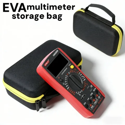 EVA Multimeter Storage Case Waterproof Shockproof with Mesh Pocket Case for Fluke F117C/F17B+F115C Digital Multimeter Carry Cove