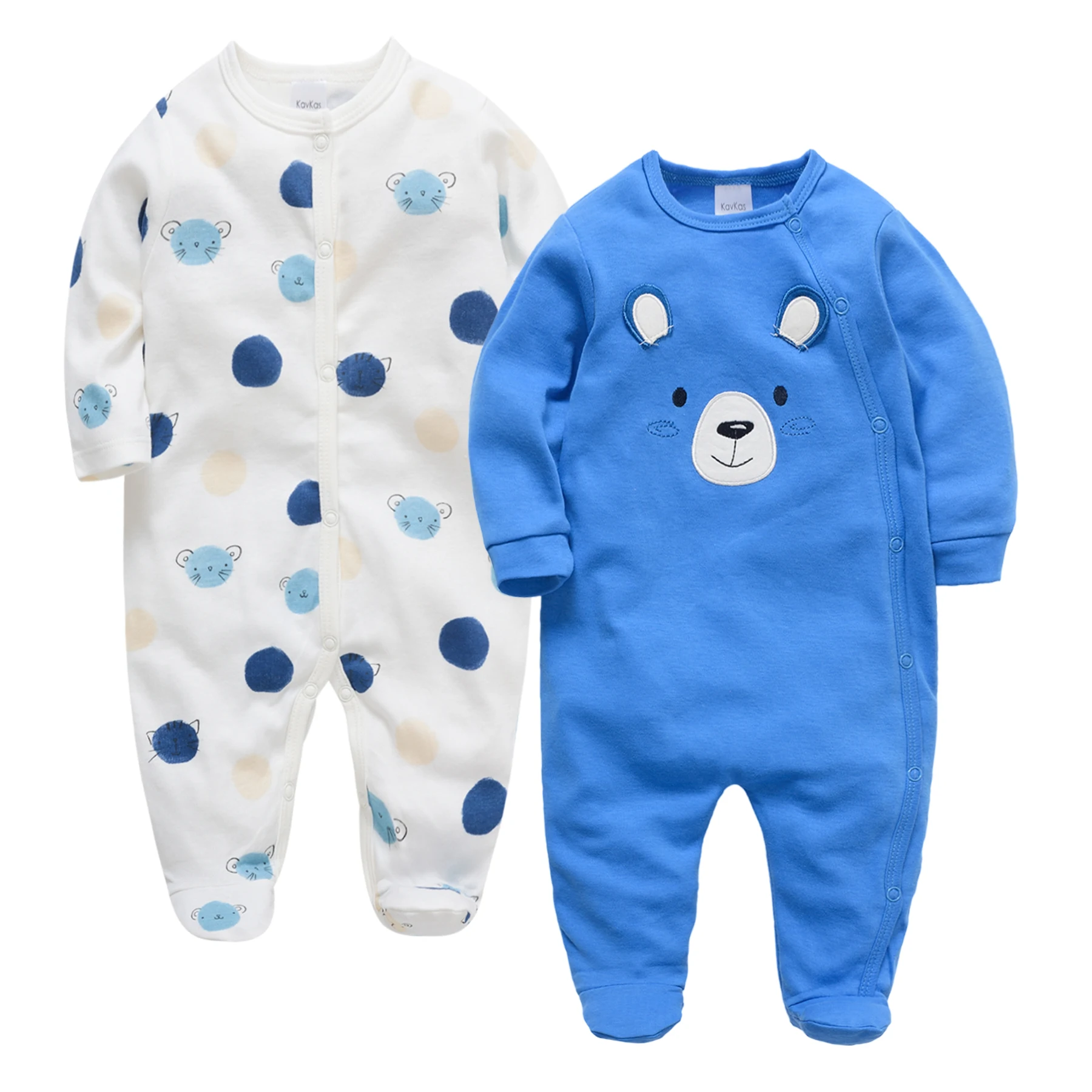 Baby Boy Jumpsuit Cotton 2Piece/Set Long Sleeve Spring Autumn Animal Print (One Size Smaller)