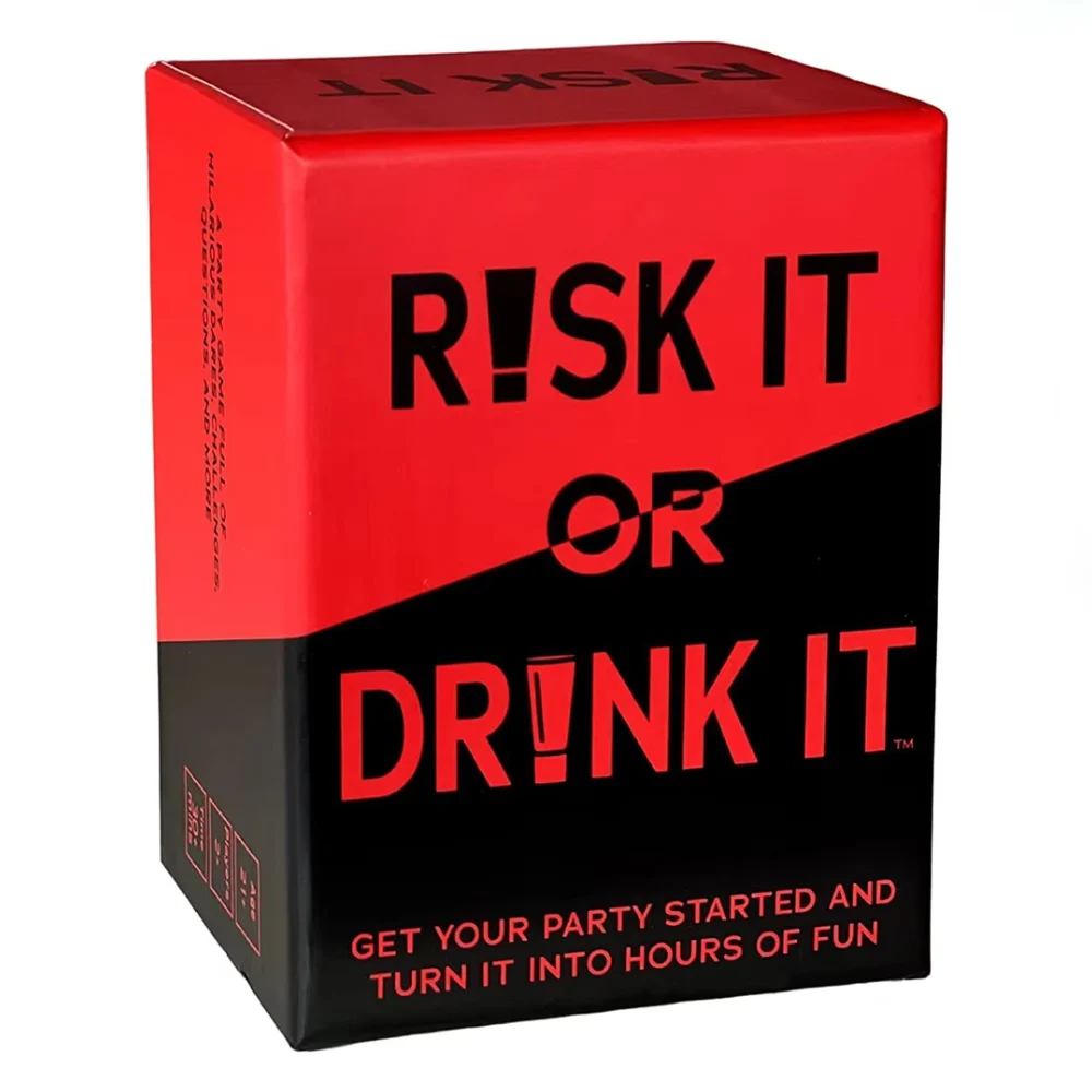 Risk It Or Drink It Fun Party Game For College Card Game Drinking Game Pregame Night Hilarious Dares Challenges Questions Adult