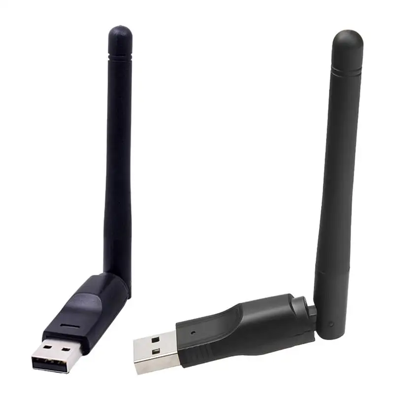 150Mbps Wireless Network Card 2DB Antenna External WiFi Dongle Mini USB Signal Receiving Transmitter for Laptop 7601 8188