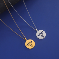 VASSAGO Stainless Steel Firefly Logo Pendant The Last Of Us 2 Necklace Delicate Clavicle Chain Vintage Retro Hot Game Jewelry