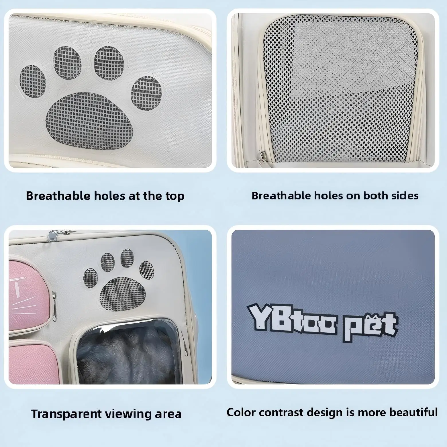 Large capacity pet bag Outdoor backpack cat bag travel bag Portable shoulder sling handbag airline approved pet supplies