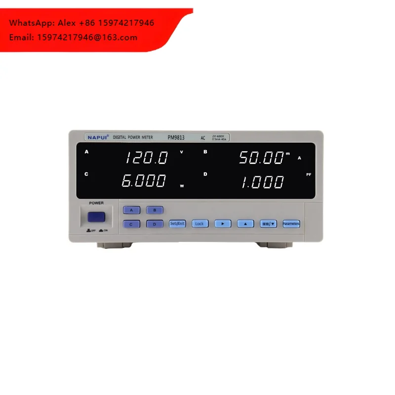 NAPUI PM9804 Digital Power Meter Smart AC DC Electric Parameter Tester Voltmeter Ammeter Power Analyzer