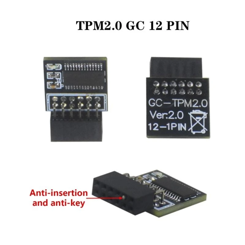 77UB TPM 2.0 12Pin Encryption Security Module Board Remote Controls TPM2.0 LPC 12Pin Gigabytes Card