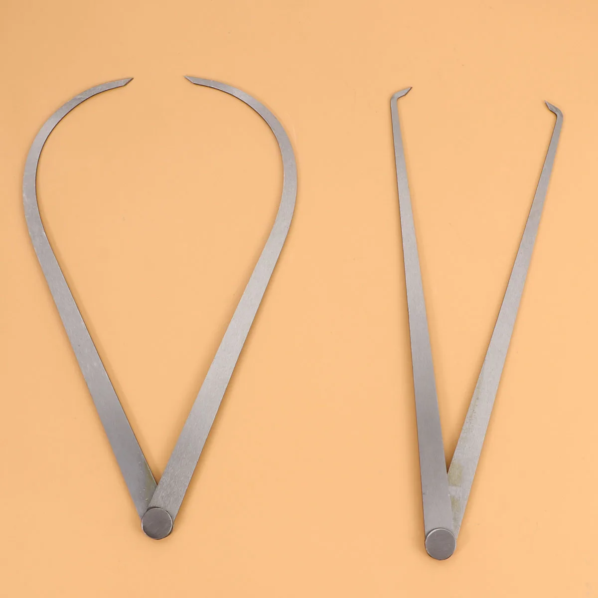 

2pcs 400Mm Caliper Tool Set Outside Measuring Tool Calipers For Diameter Length Measurement Silver