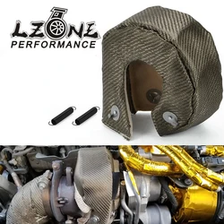 LZONE - 100% Full TITANIUM turbo heat shield T3 turbo blanket fit : t2 t25 t28 gt28 gt30 gt35 and most t3 turbo JR1303-2T/TBF03