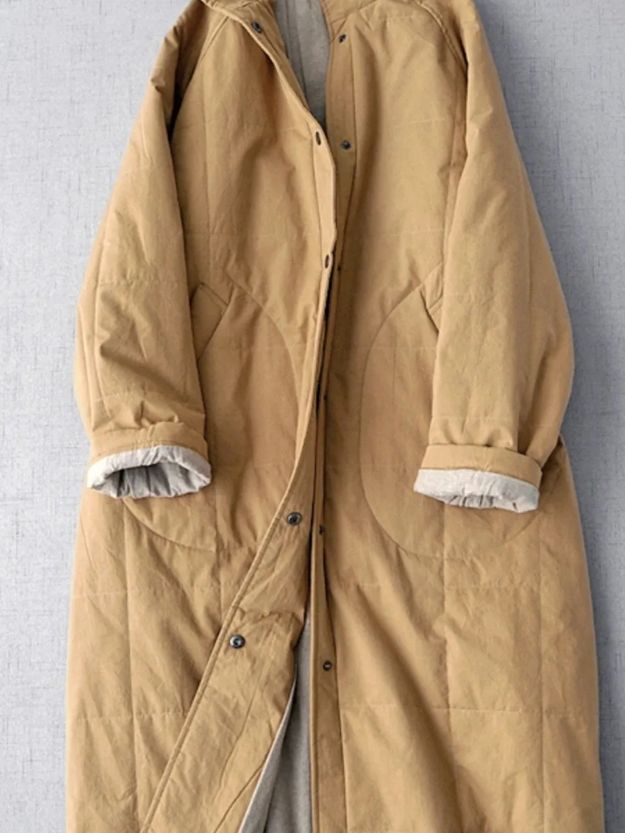 Women's Cotton Jacket Layered Fashionable Versatile Cotton Coat Artistic Commute Style Winter Outerwear Ladies' Clothing