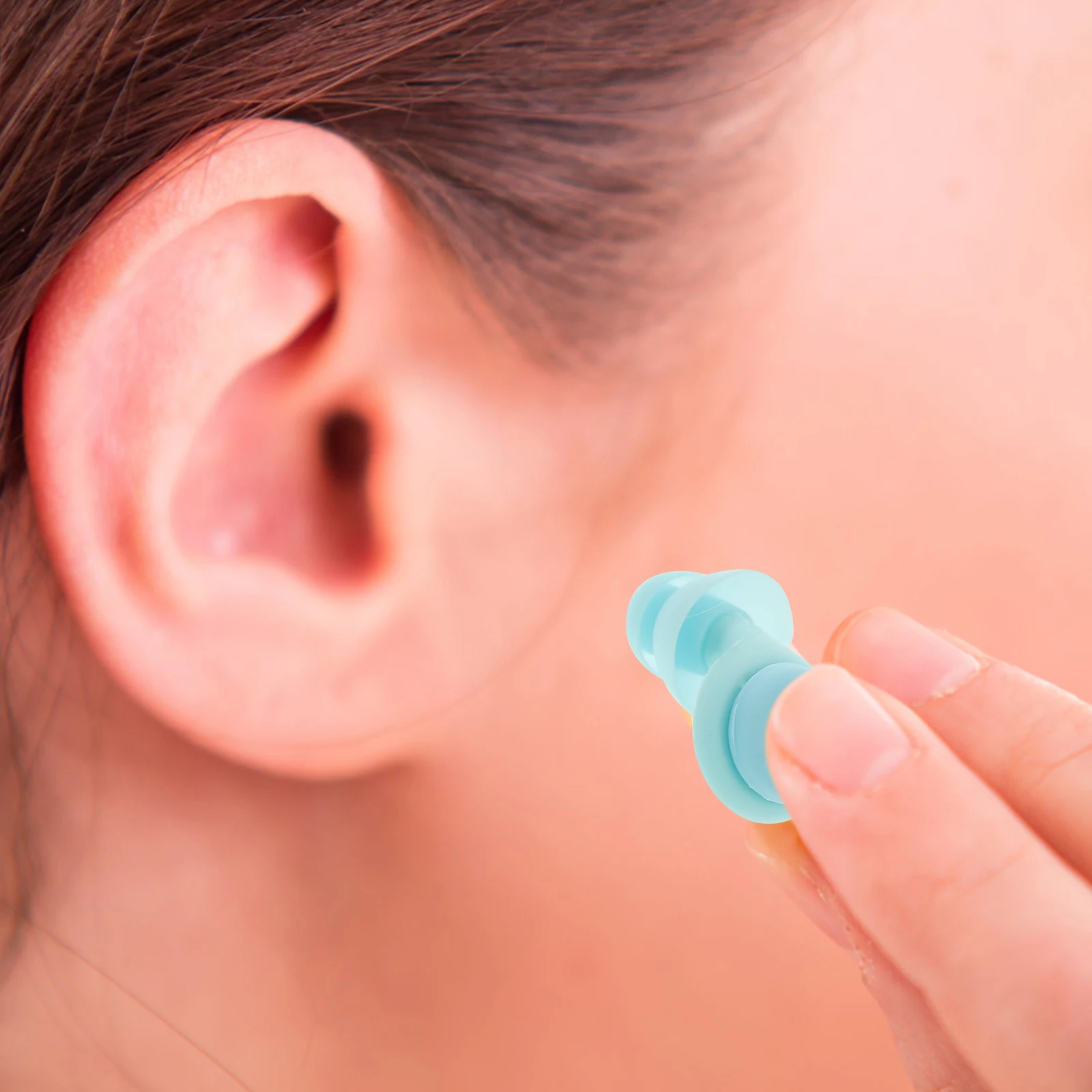 

2 Sets Silicone Anti-Noise Earplugs Ultra-Soft Comfortable For Sleeping Studying Travel Swimming Concert Hearing Protection