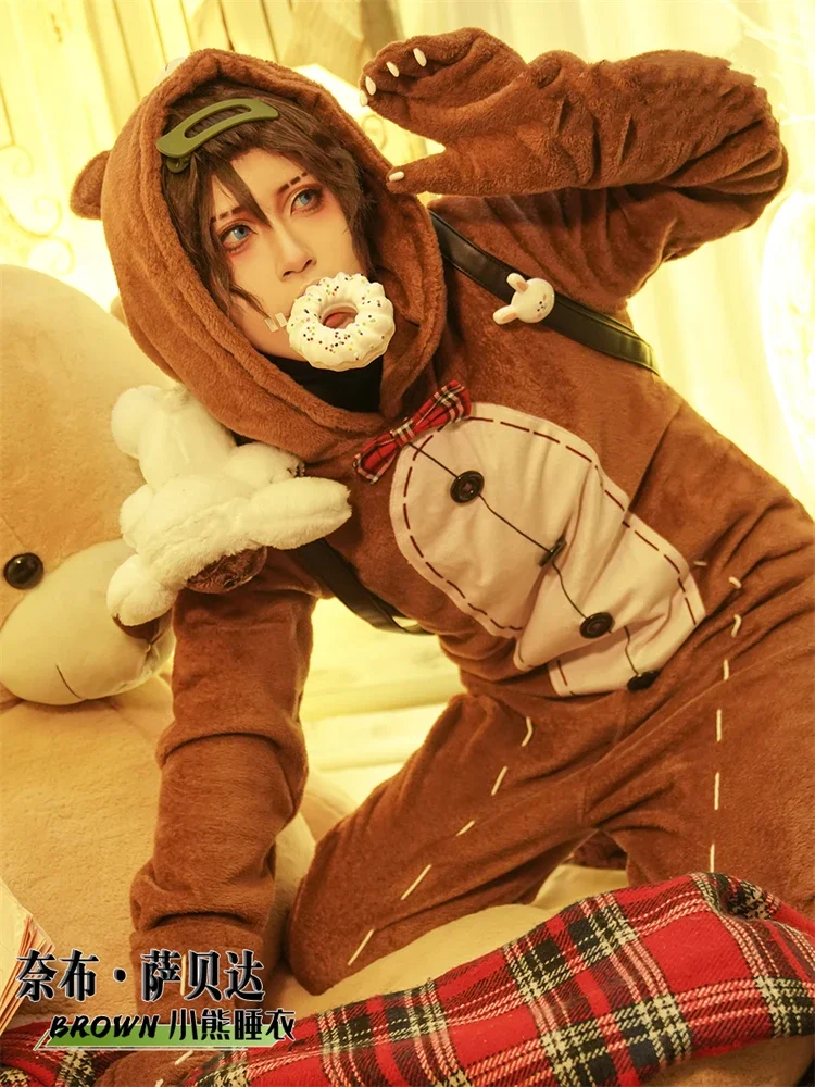 

Identity V Cosplay Costumes Survivor Mercenary Naib Subedar Cosplay Clothing Mr. Inference Sleepwear BROWN Bear Costume Suits