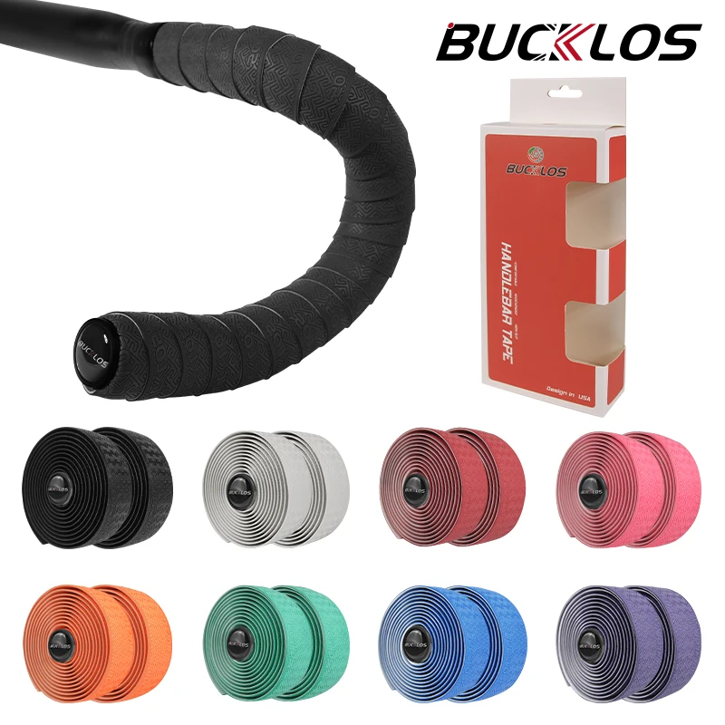 BUCKLOS Bicycle Handlebar Tapes PU EVA Road Bike Handlebar Strap Soft Breathable Racing Bike Belts Anti-Vibration Cycling Tape