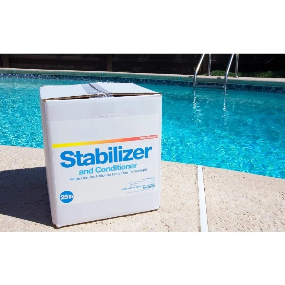 HOME. مثبت حمام السباحة وبلسم الصرف الصحي طويل الأمد يساعد على تقليل فقدان الكلور بسبب ضوء الشمس 25 رطلاً