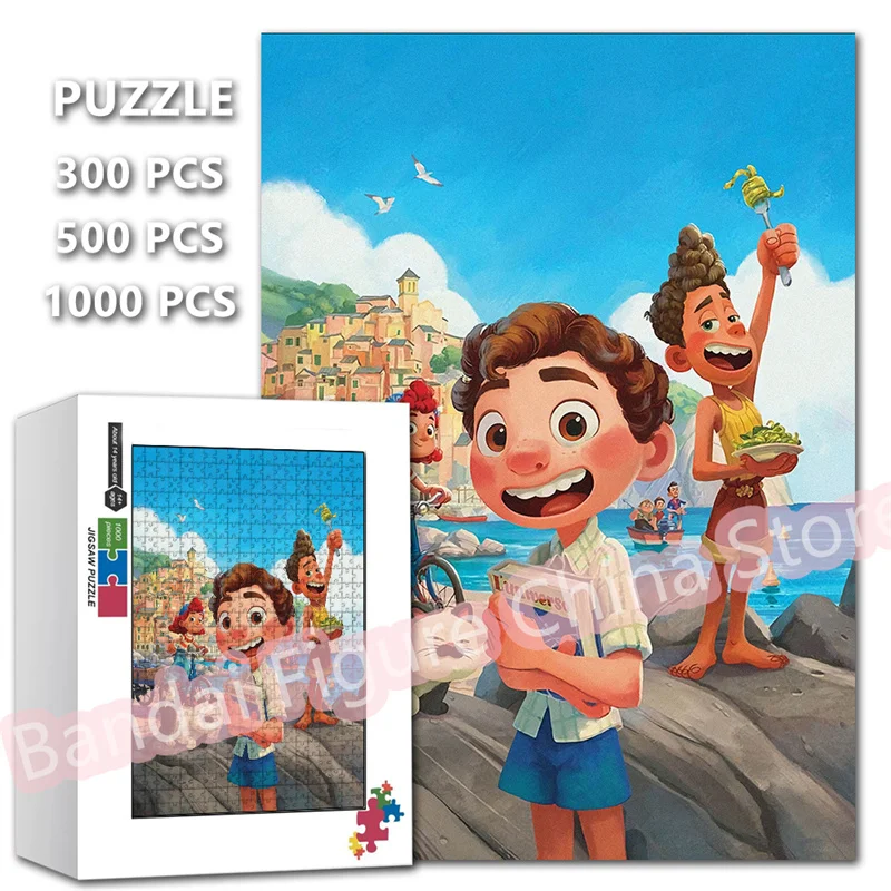 

Disney Cartoon Movie Luca Jigsaw Puzzle 300/500/1000 Pieces Anime Print Puzzle Kids Educational Toys Holloween Christmas Gifts