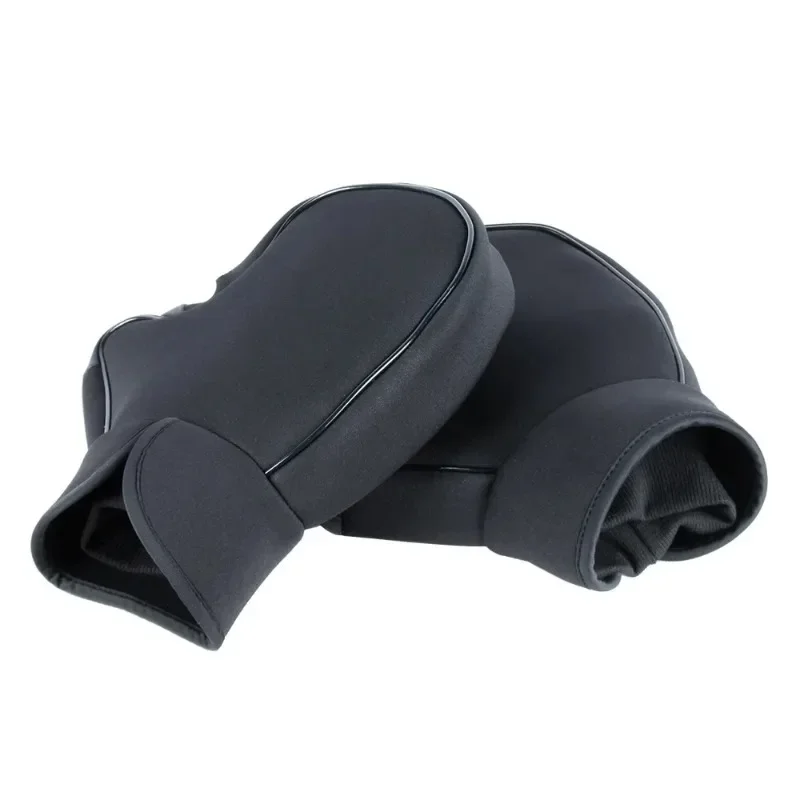 2PCS Motorcycle Handlebar Cover Plus Velvet Warm Gloves Winter Riding Cold Windshield Hand Guard Electric Vehicle Gloves