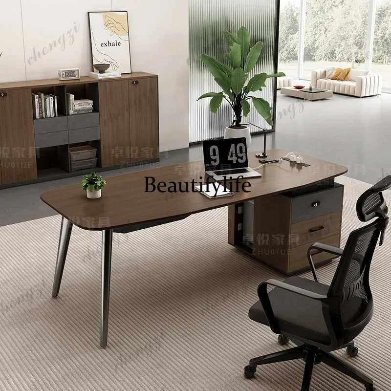 A68Boss, office desk and chair combination, simple modern single desk, office manager supervisor desk, high-end