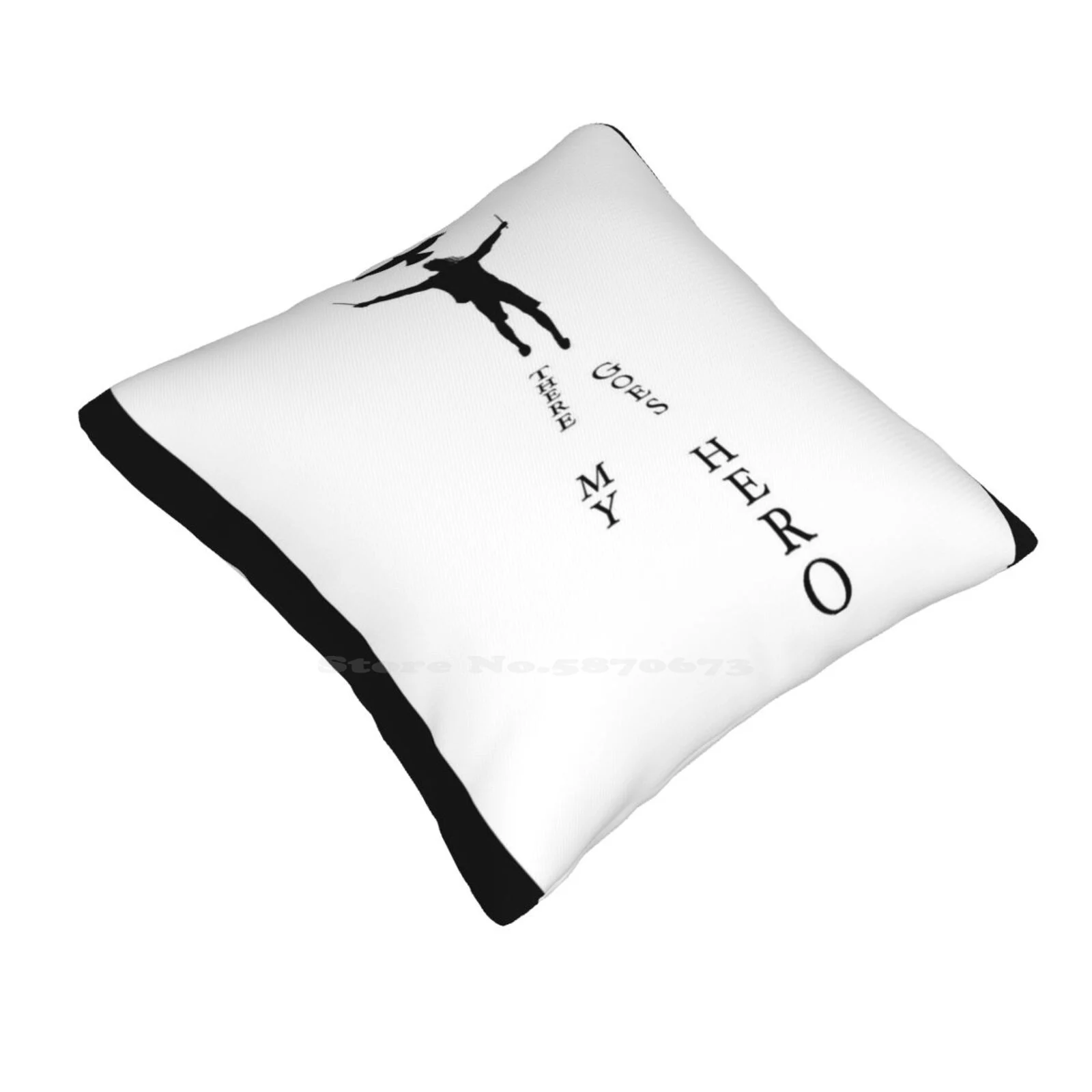 There My Goes Hero Funny Cute Decor Square Pillowcase Drummer Hawkins Taylor Taylor Taylor Howkins Howkins Foo Foo Foo Fighter