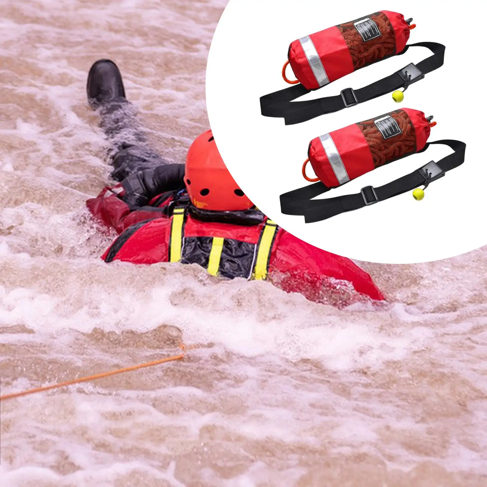 

Throwing Line,Life Saving,High Visibility,Throwable Device Dock Line Emergency Rope for Marine Boat Canoe Kayaking Sailing
