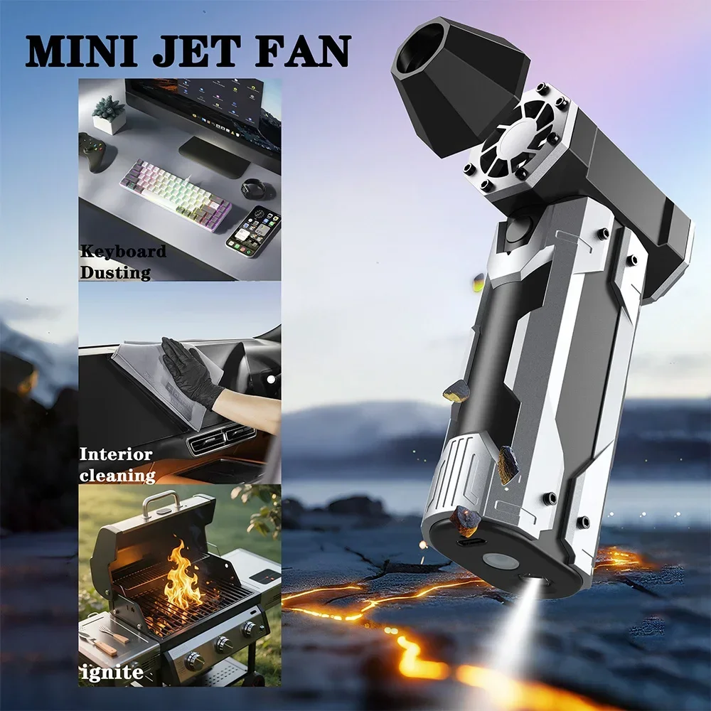 

Turbo JetFan Электрическая воздушная тряпка Портативная очищающая воздуходувка 130000 об/мин Инструмент для выдувания автомобиля Регулируемый снег Тип-C Зарядка JISU XIAOMI