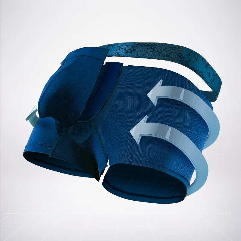 5pcs 총알 분할 팬티, 남성용 모달 음낭 지지대, 남성용 플랫 팬티, 여름 얇고 통기성이 뛰어난 4각 트로