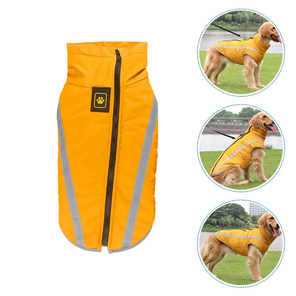 

Thickened Dog Coat Pet Raincoat Waterproof Breathable Easy on Off Reflective Strip for Night Safety Pet Supplies