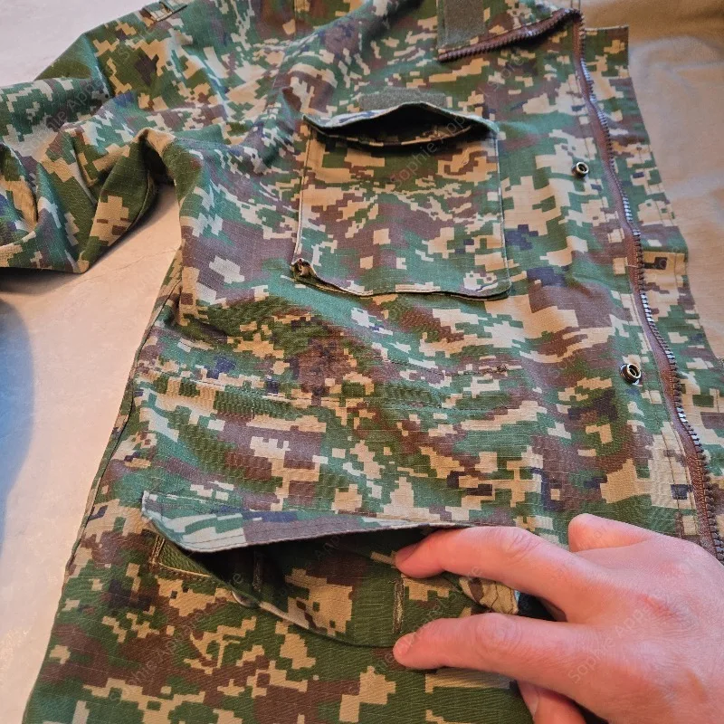 التكتيكية العسكرية الرقمية سترة عسكرية الرجال الجيش بكسل كامو معطف الصيد في الهواء الطلق قميص BDU #5