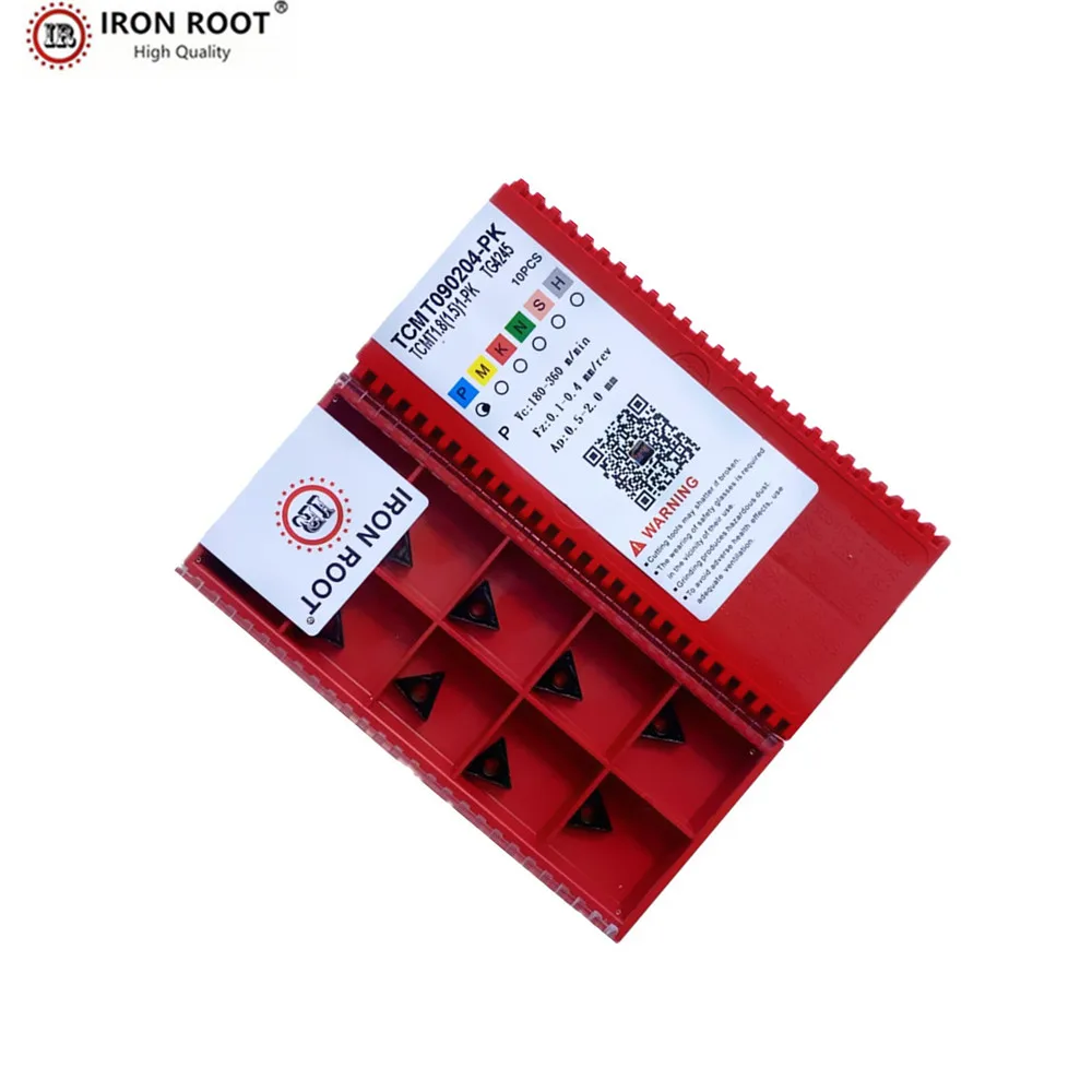 

IRON ROOT Turning Inserts TCMT090204, TCMT110204,PK,PM, TG4245 CNC Metal Lathe Tool Turning Carbide Inserts for STFCR