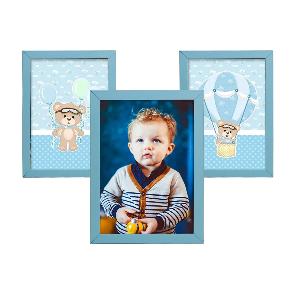 A4 and A3 Baby Blue Frame Portrait Door Kit-3 PCs