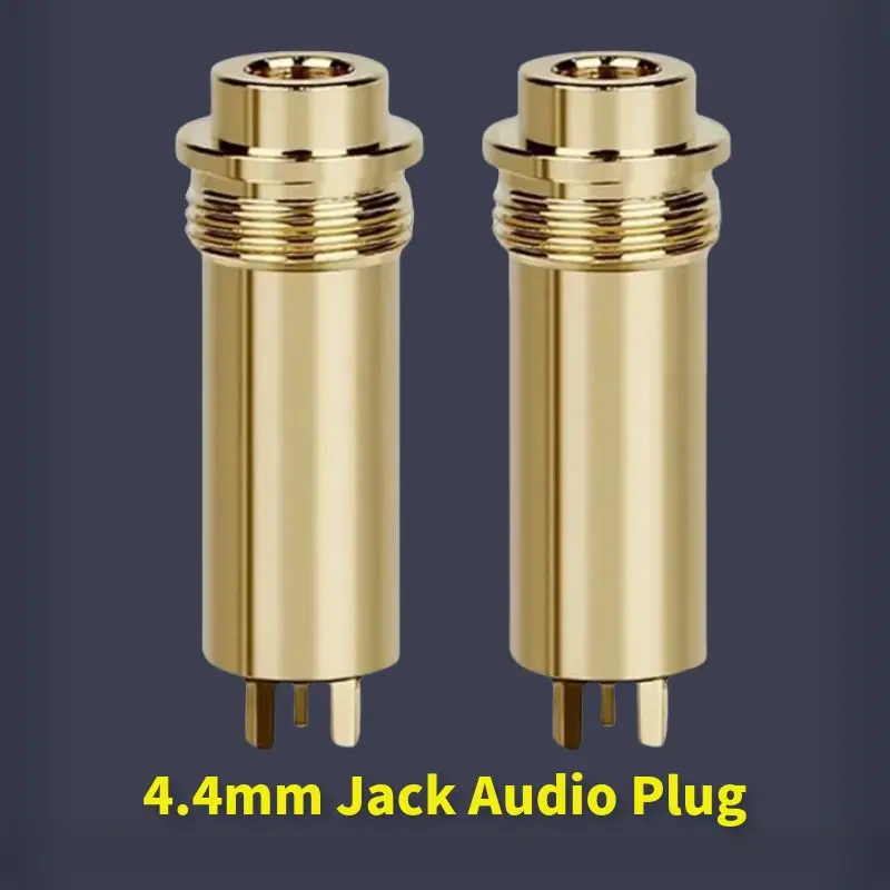 Audio Jacks Female 4.4mm Plug Headphone Jack 4.4 Connector 5 Pole Balance Interface Soldering Earphone Wire Consumer Electronics