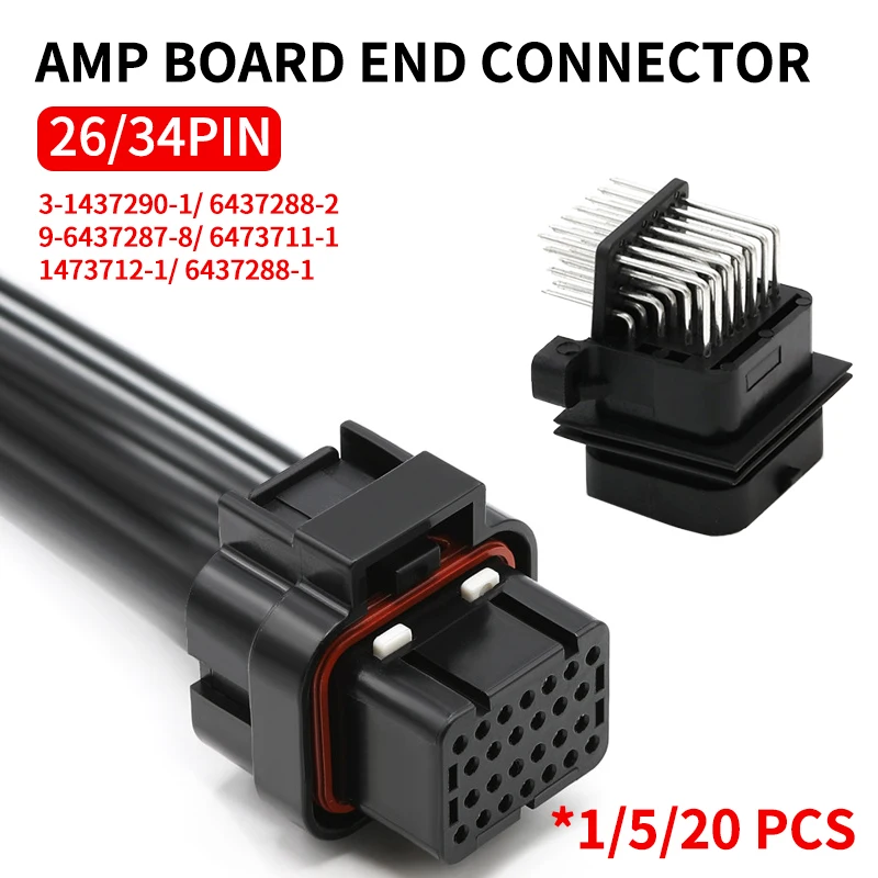 26/34pin AMP Connector Waterproof Plug Harness 3-1437290-1 6437288-2 9-6437287-8 6473711-1 1473712-1 6437288-1