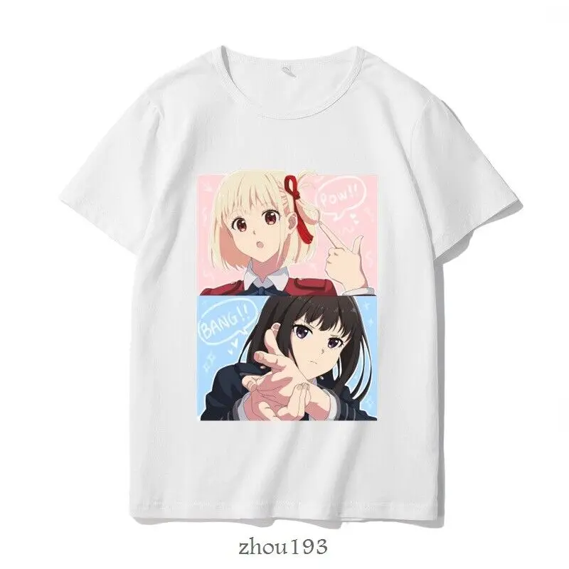 

Anime Lycoris Recoil Chisato Nishikigi Cosplay Unisex Short Sleeve T-shirt Z15