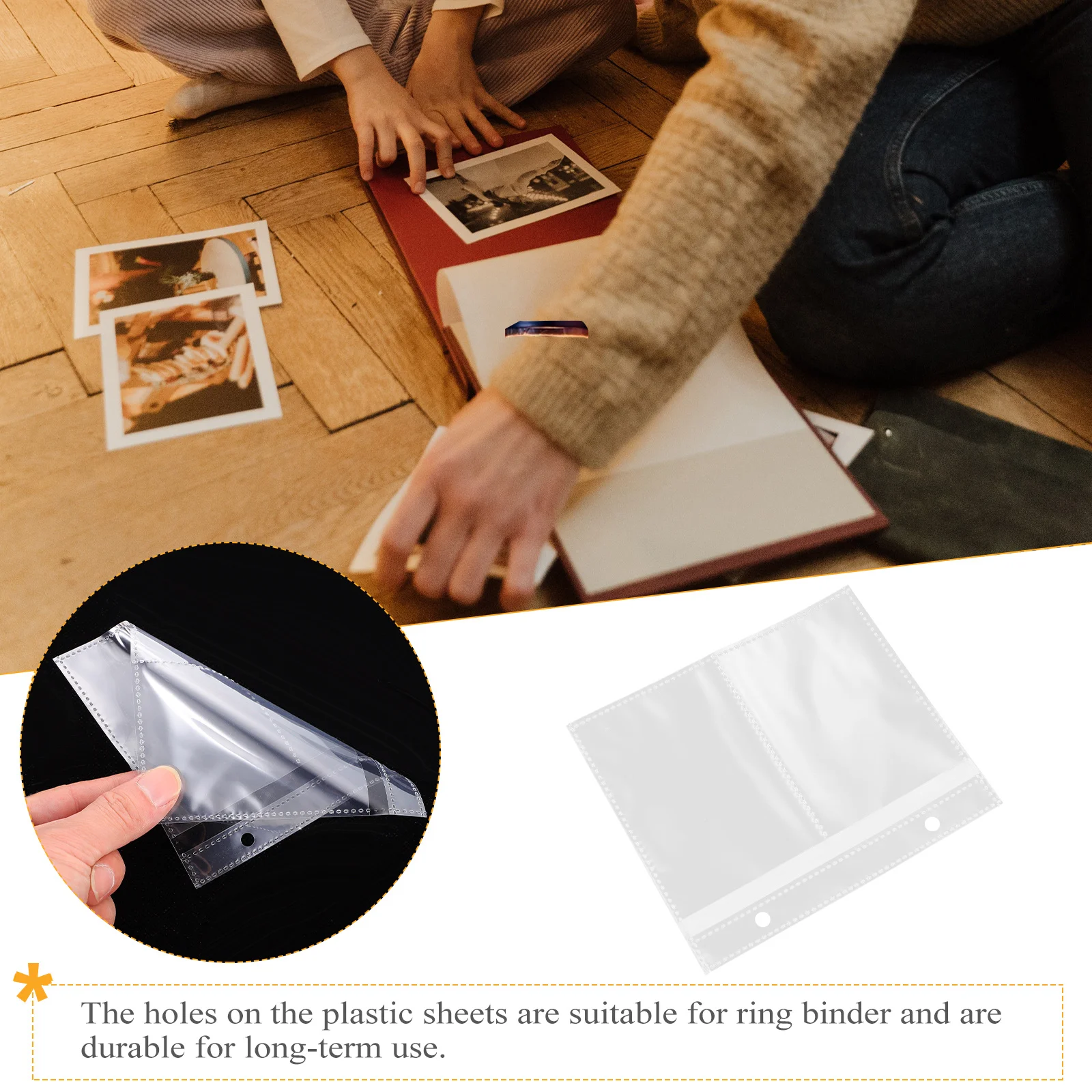 

20pcs Photo Refill Pages 3 Inch Clear Plastic Sheets For Ring Binder Album Supplies Photo Protective Cover Postcard Sleeves