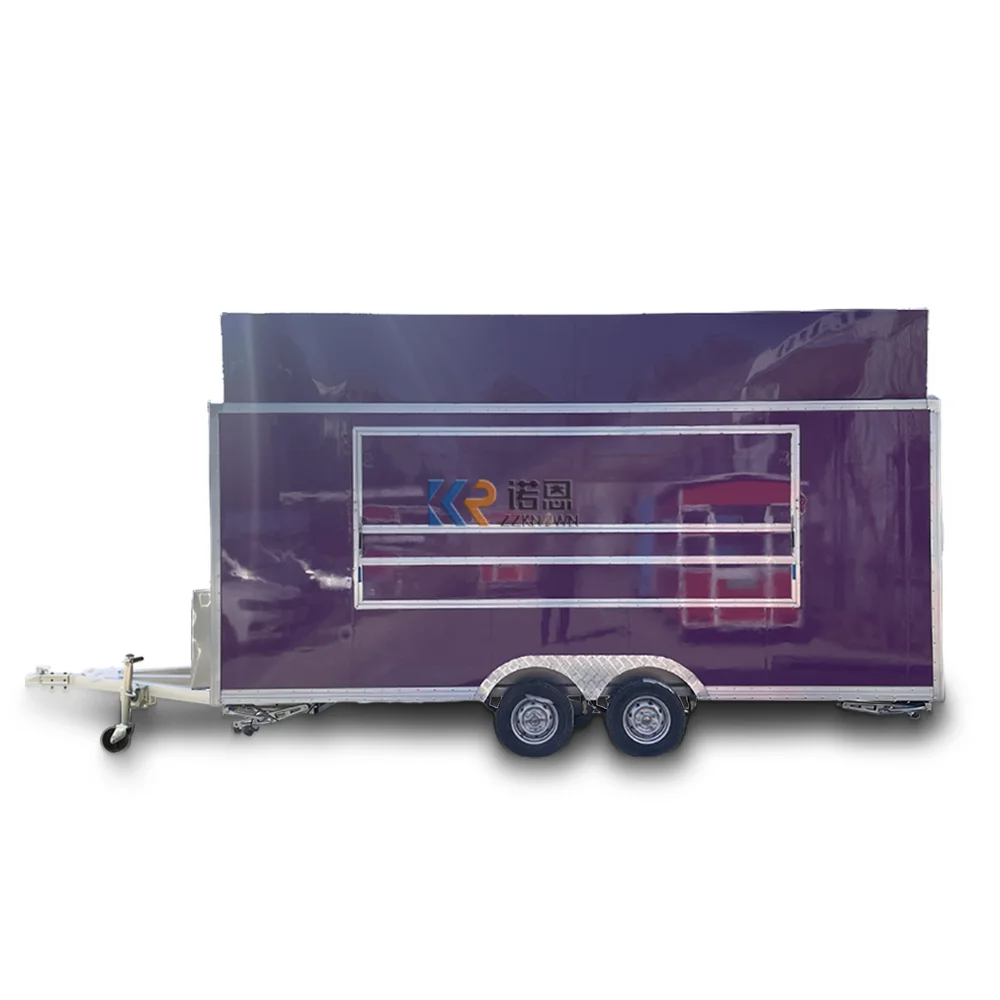 2023 New Vintage Food Trailer Mobile Concession Carts Freezer Taco Fully Equipped Ice Cream Coffee Fast Food Truck For Sale