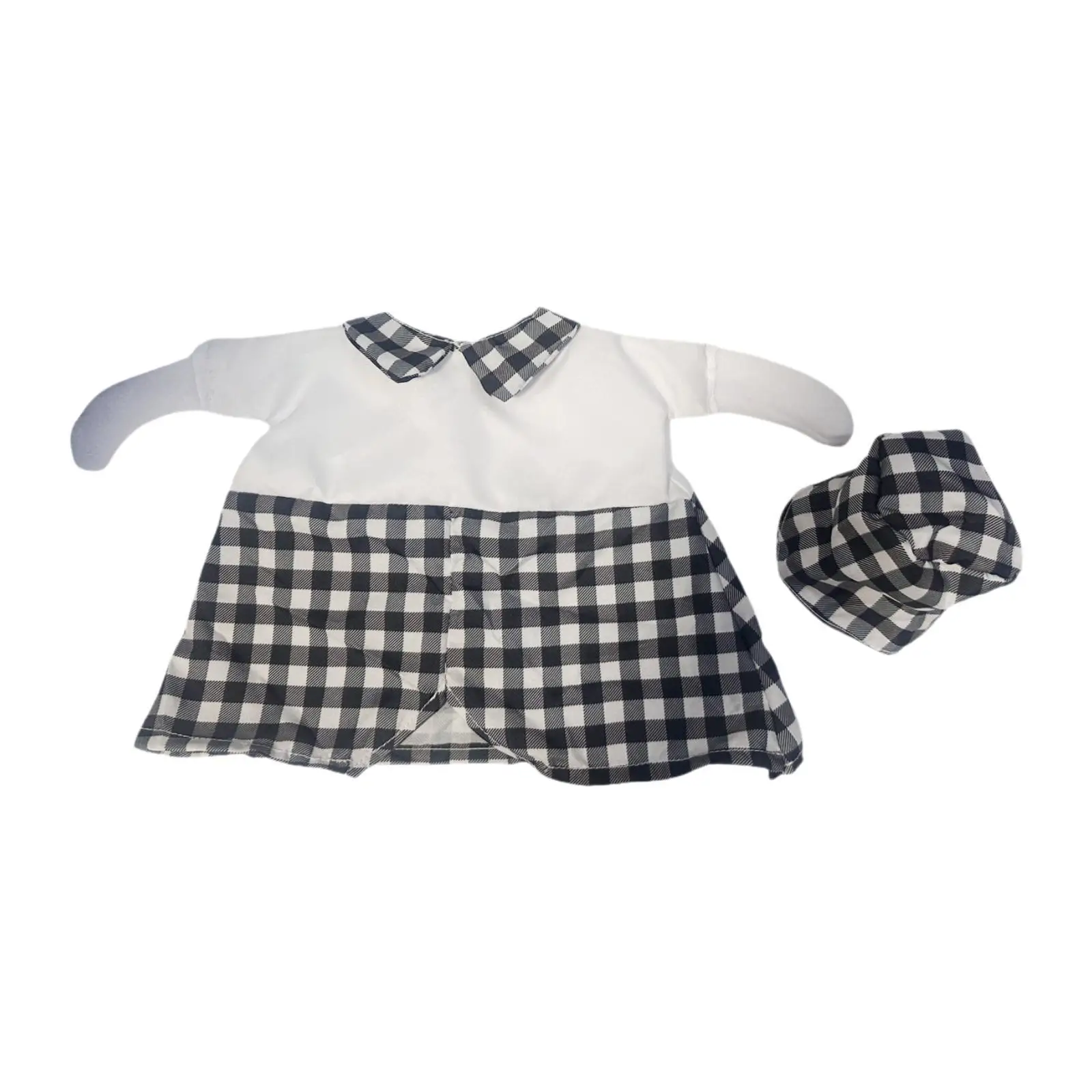 Porch Goose Outfits,Lawn Goose Clothes,Home Decor Party Favors,Black and White Plaid Clothing Outdoor Decoration for Patio