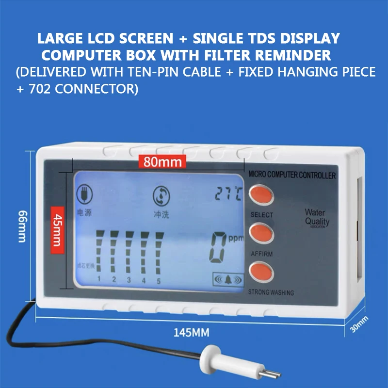 TDS-Wasseraufbereitungs-Steuerplatine für Reinwassermaschine - Doppel-Display R0 Umkehrosmose - Instrumententeile – Detail 3