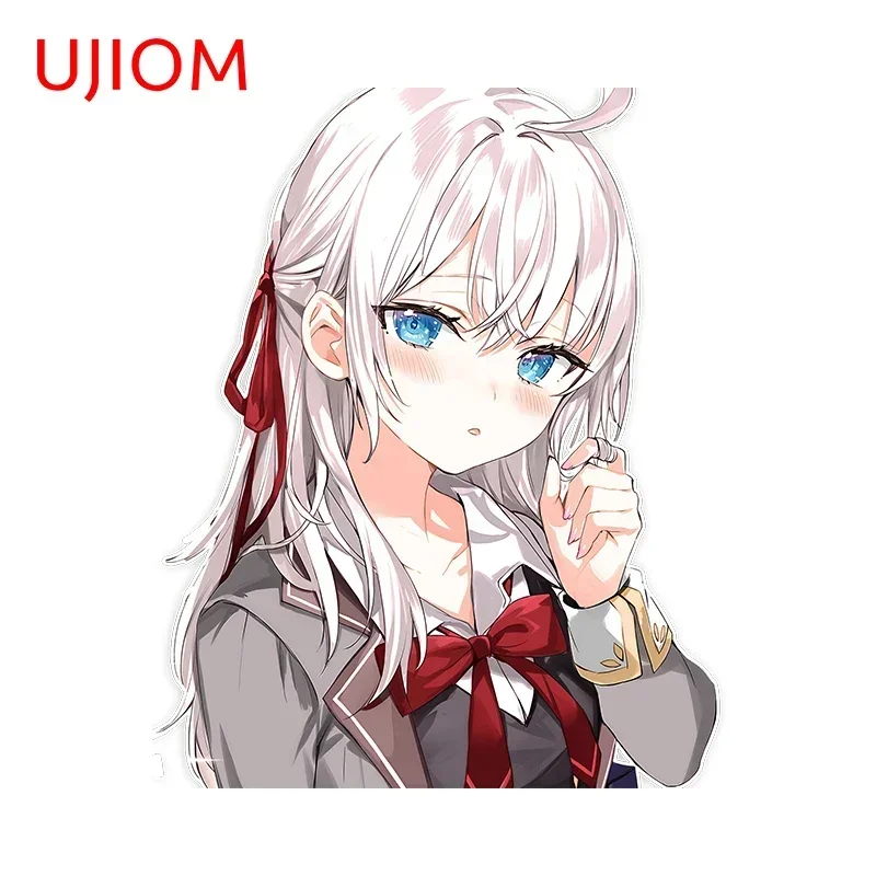 UJIOM 13cm × 7.5cm Alya Anime Wall Sticker Cute Cartoon Girl Half Boby Design Washroom Posters Decals Amusing Waterproof Murals