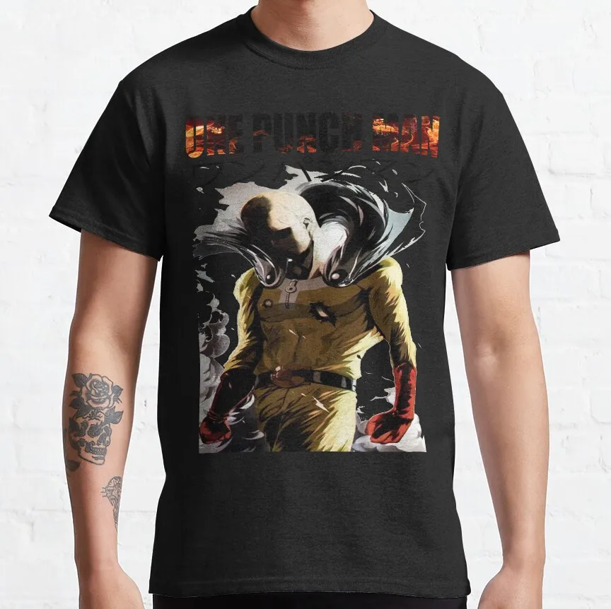 ONE PUNCH-MAN Saitama  the strongest character in the whole universe Funny japan manga  Anime t shirt 100% cotton printed tee