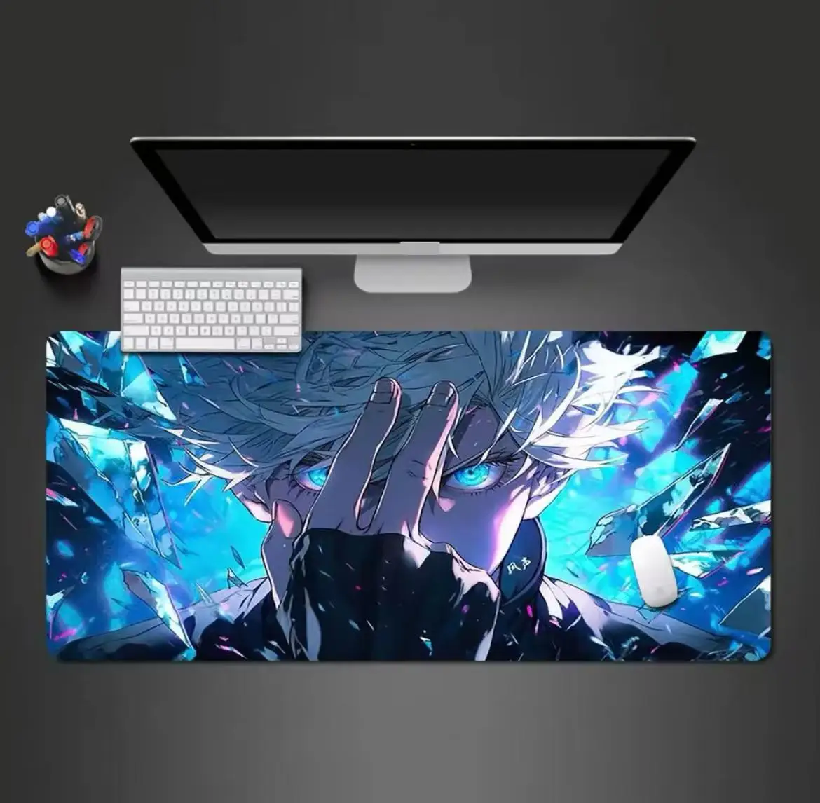 31.5x15.7 inch Large Japanese Anime Jujutsu Kaisen Gaming Mouse Pad, Keyboard Mat for Gamers, Table Supplies.