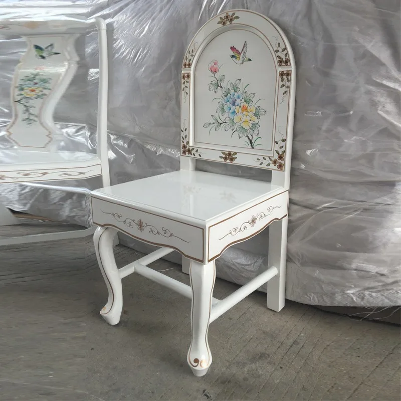 Zhigaomei dining  export furniture hand-painted leisure chair high-end chair meeting factory wholesale