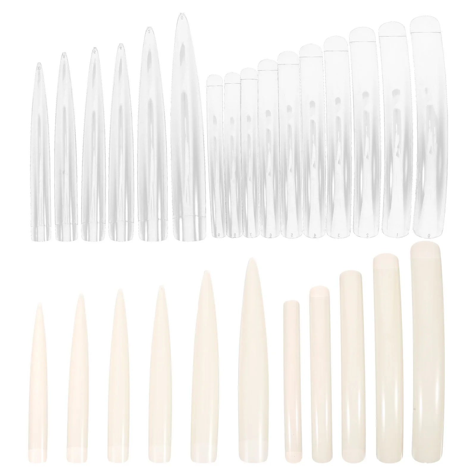 44 шт., изогнутые типсы с полным покрытием, прозрачные накладные ногти для салона, длинные накладные ногти «сделай сам», маникюр, искусственные ногти