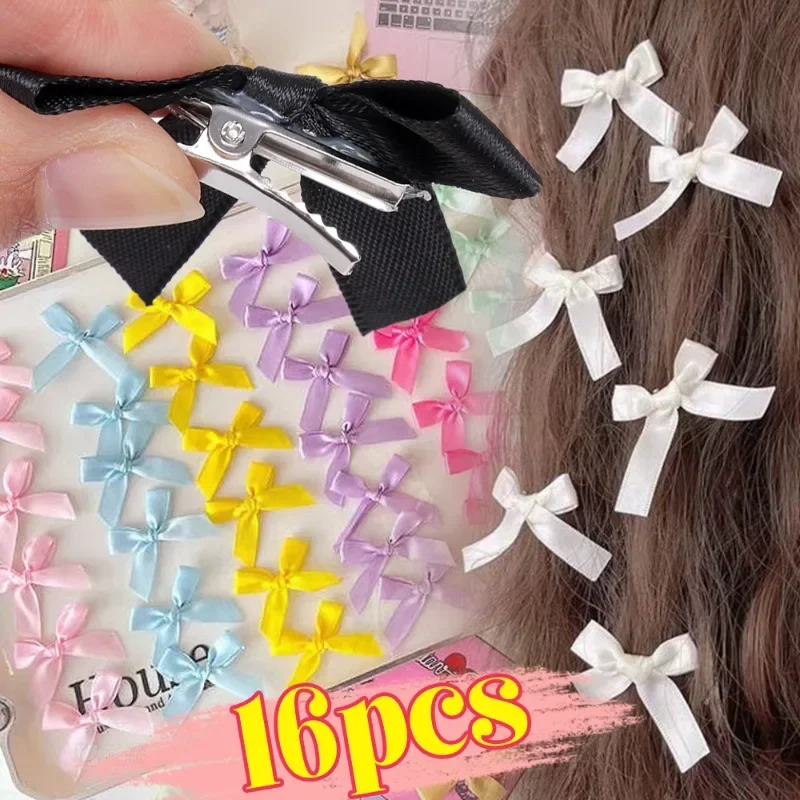 Colors Silk Ribbon Bowknot Hair Clip Y2K Fashion Sweet Ballet INS Cute Girl Barrettes Colorful Lace Women Bobby Pin  Accessories