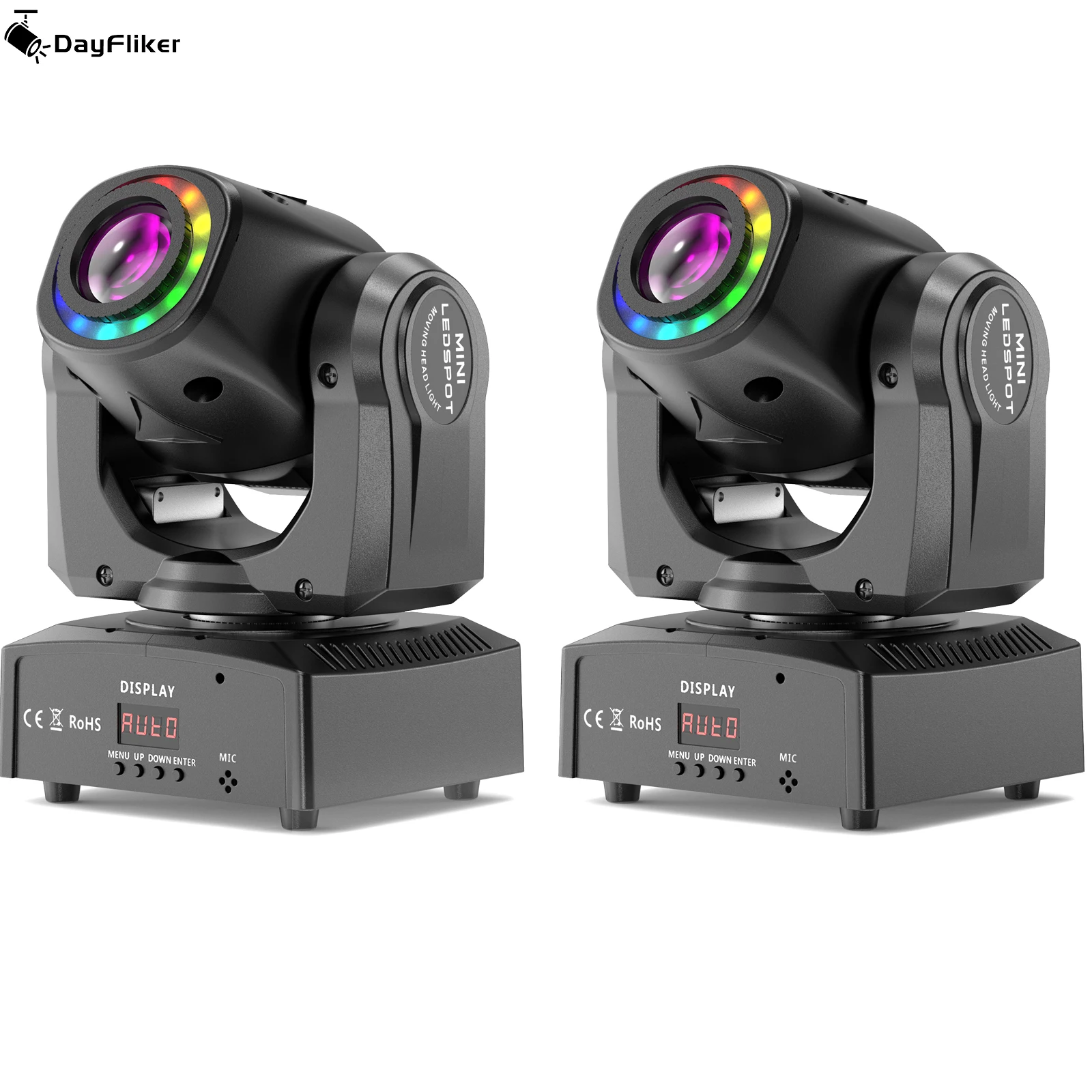 

DayFlicker 2Pcs 150W LED Beam Pattern Moving Head Stage Effect Lighting 8 patterns DMX512 9CH/11CH For DJ Show Concert Party