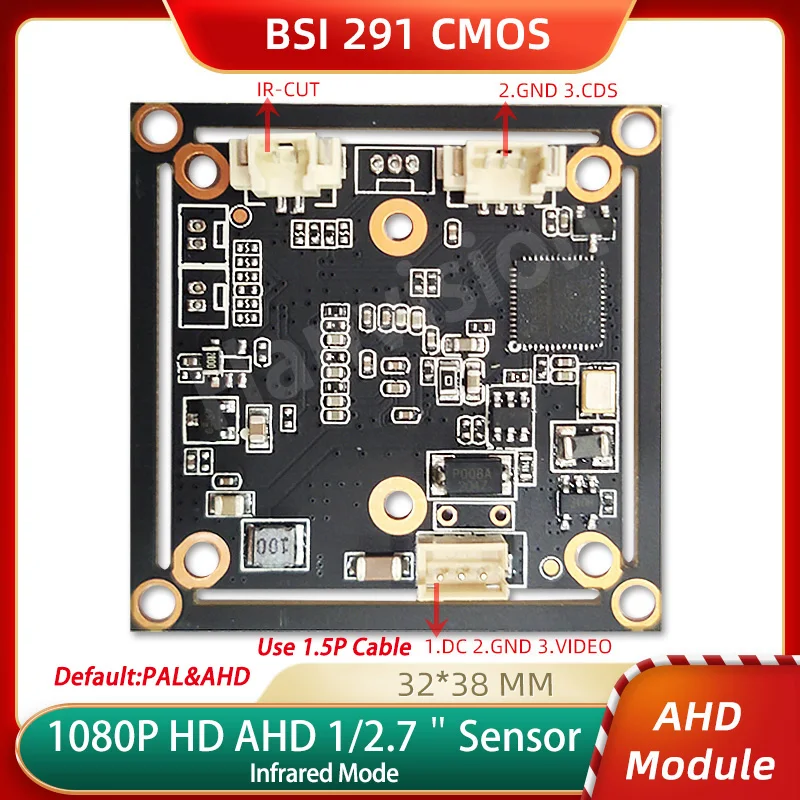 AHD S291 1/2,7 BSI Auto Kamera PCB Chip Nachtsicht OEM Cmos CCTV Mini Cam Bord Modul