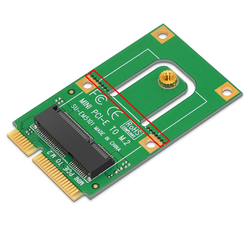 노트북 PC용 무선 블루투스 와이파이 모듈용 미니 PCI-E to M.2 어댑터 변환기 확장 카드, M.2 NGFF 키 E 인터페이스