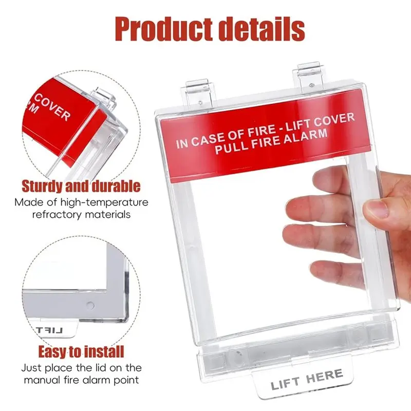 Fire Alarm Pull Station Covers 2Pcs Manual Call Point Protective Guards For Fire Alarm Covers For Fireproof Switch