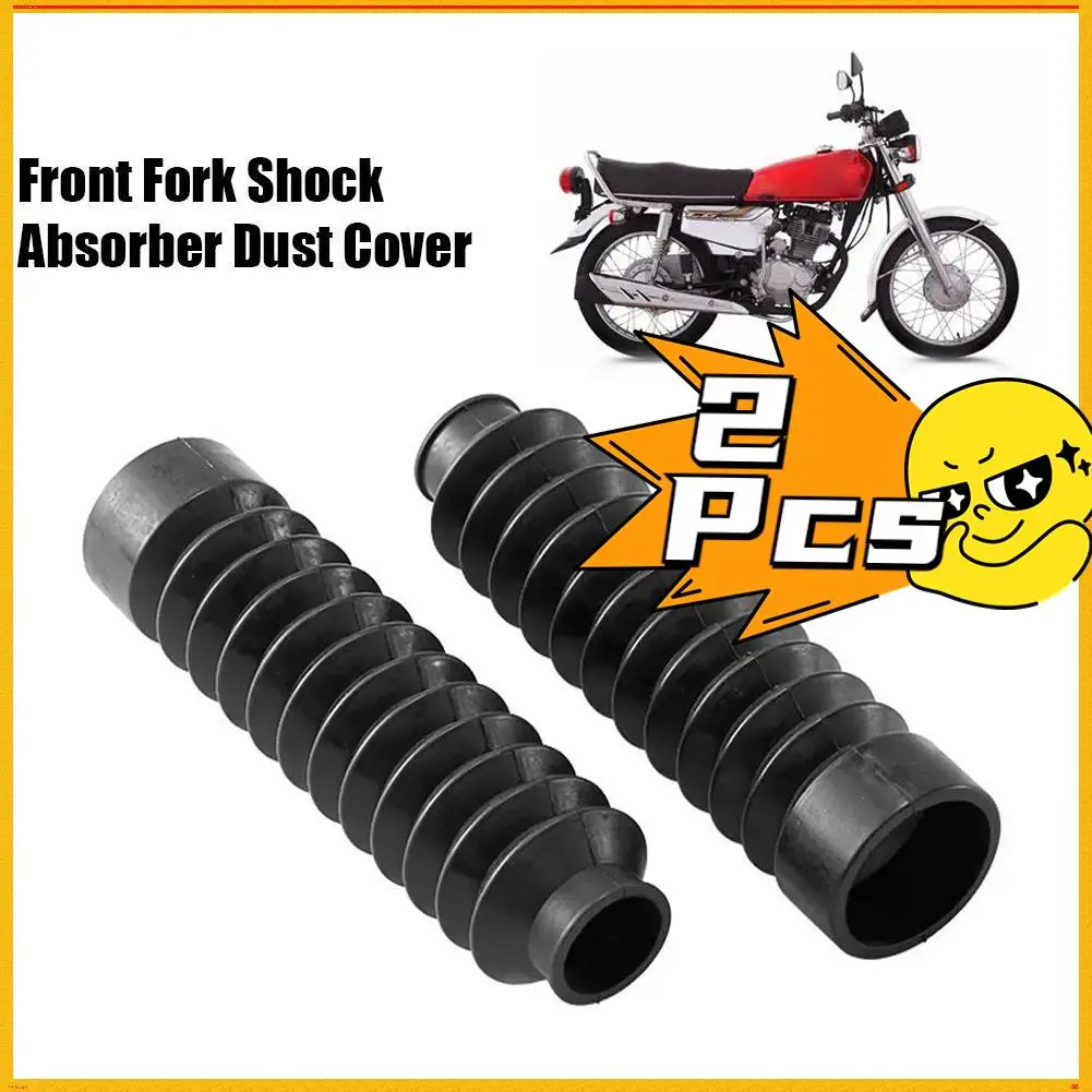 

2Pcs Motorcycle Dust Proof Sleeve Protector Damping Rubber Universal Gaiters Boots Front Fork Shock Absorber Accessories