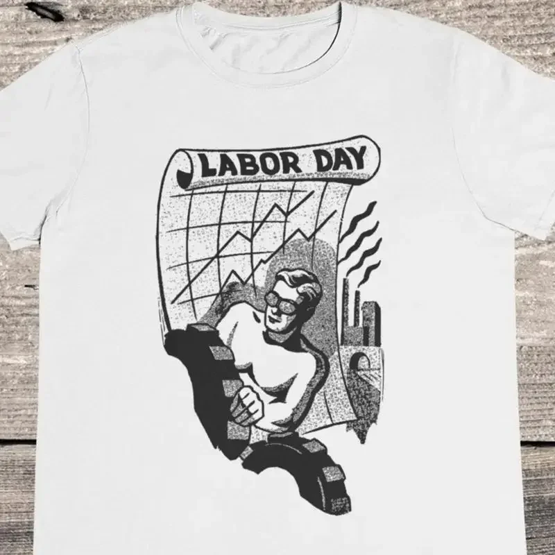 Labour Day T Shirt Vintage Art Retro Working Class 100 Cotton