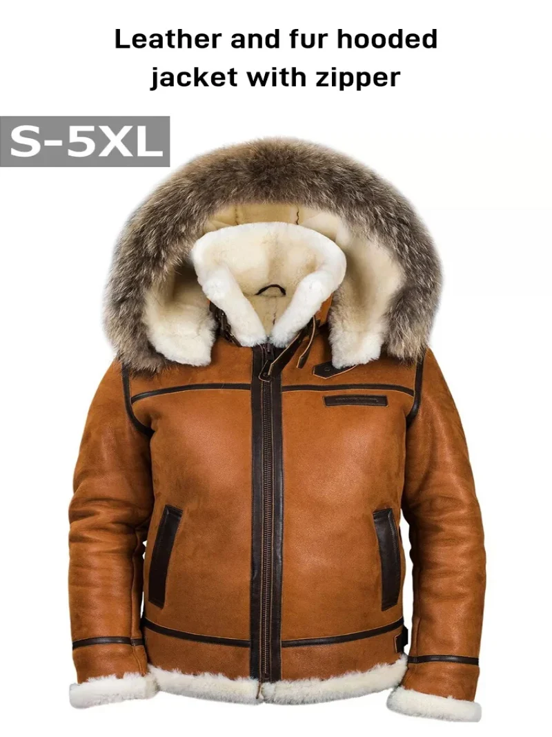 Brown Fur Coat Casual Fitted Youth Coat Hooded Jacket Coat Solid Color Beltless Dig Pocket Coat